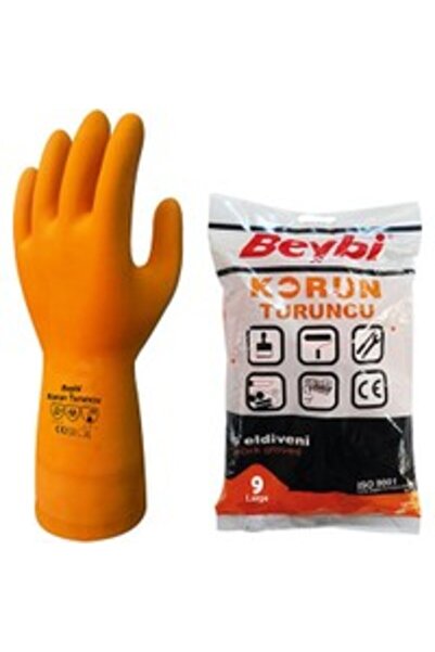 İstanbul E-Hırdavat Orange Work Gloves Beybi Korun Size 9
