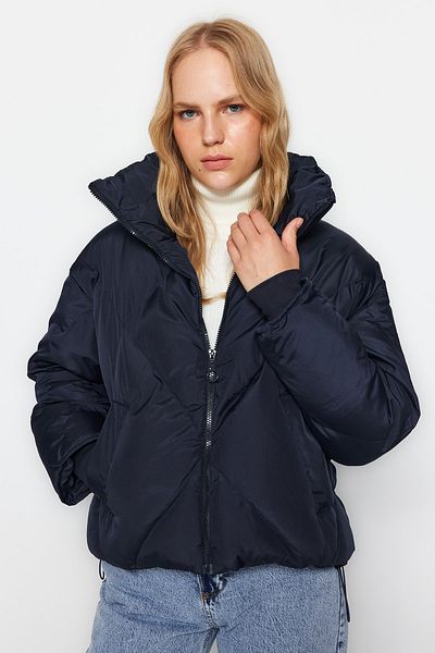 Trendyol Collection Vodoodpudivá námořnická modrá oversize Puffer prošívaná bunda - Twoaw24Mo00146