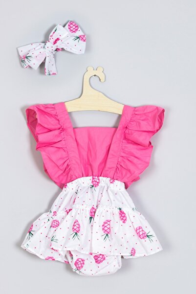 ADABEBEK Bandana Frilled Pineapple Salopet Jumpsuit 003