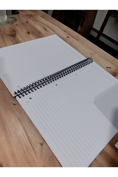 GENC DIJITAL BASKI Note Caiet cu linii 160 de coli SPIRALLI A4