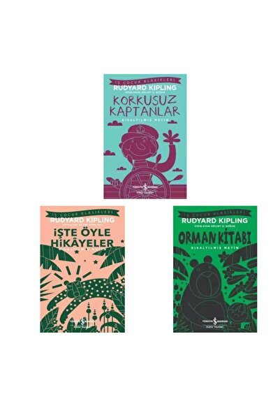 TÜRKİYE İŞ BANKASI KÜLTÜR YAYINLARI Kipling 3 Kitap Set / Orman Kitabı - Işte Öyle Hikayeler - Korkusuz Kaptanlar (1. -5. Sınıf )