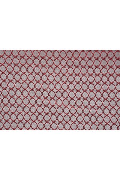 AKÇA TEKSTİL ORKIDE RED COLOR SINGLE WING Ready planted Pleated Background Curtain 75*260 cm