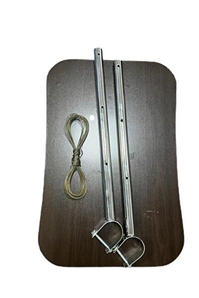 OTOBİR Krom Çamaşır Askılığı 50 cm + 9 m Halat, dayanıklı ve şık kullanışlı ürün