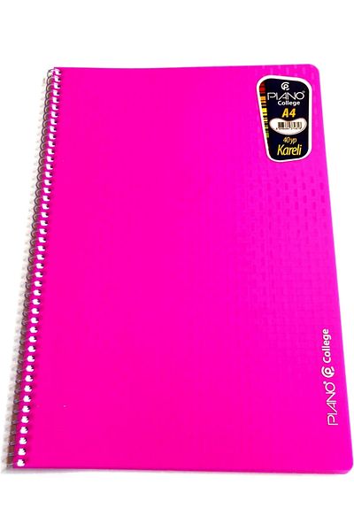Modellino Spiral PP Cover Piano College 40 Sheets A4 Notebook - Checkered