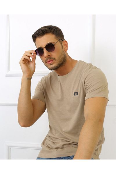 UOMOPARK Μπλουζάκι 2706 Flame Single Jersey Regular Fit Basic T-shirt