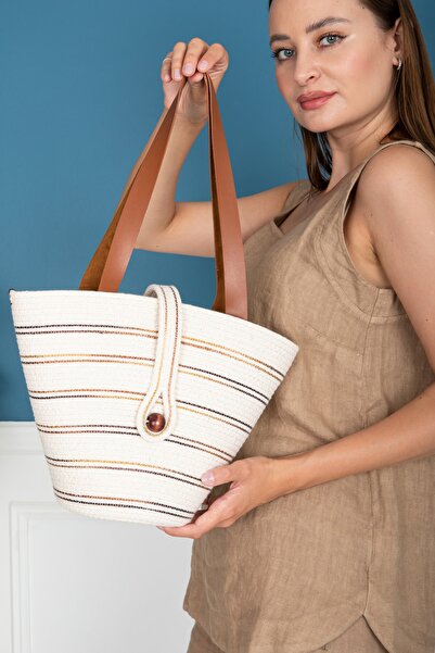 Hediyeninellitonu Straw Bag Midi Size Design Bag, Elite Authentic Women's Bag, Handmade Bag, Jute Bag