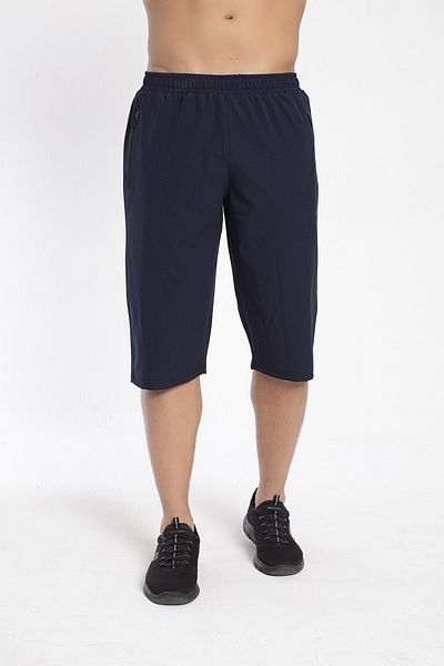 Crozwise 8036-01 Lycra Armature Oversize Ανδρικό Αθλητικό Κάπρι ΣΚΟΥΡΟ ΜΠΛΕ