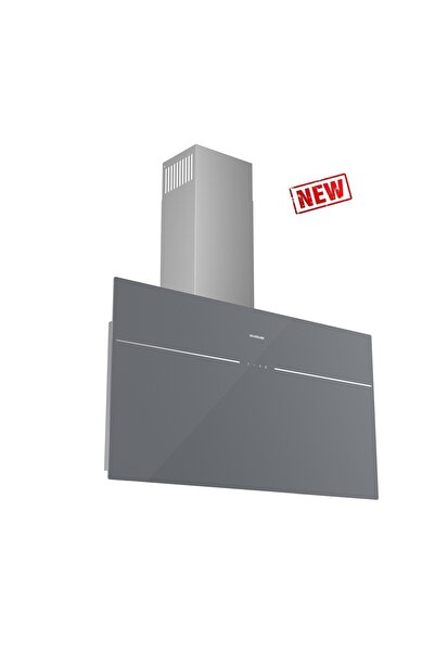 Silverline 3364 LINK FLAT Gri Cam Duvar Tipi Davlumbaz 90 cm