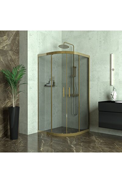 TEKNO DUŞ DUŞAKABİN TEKNE VE KÜVET SİSTEMLERİ BRONZE ORİON 6mm Füme Cam Oval ...