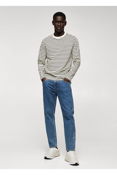 MANGO Man Striped long-sleeved T-shirt