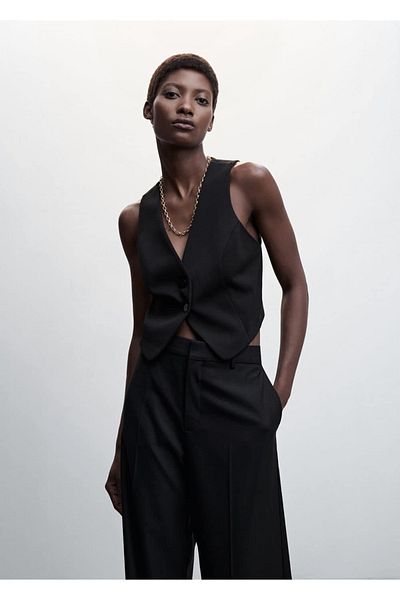 MANGO Woman Buttoned Suit Vest