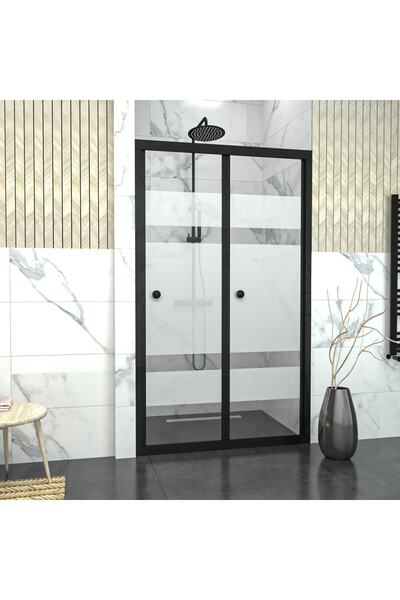 TEKNO DUŞ DUŞAKABİN TEKNE VE KÜVET SİSTEMLERİ BLACK CORİNA Akordion Kumlamalı...