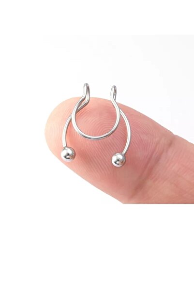 Genel Markalar Fake Septum Piercing Unisex Deliksiz Burunlar Için Paslanmaz Çelik