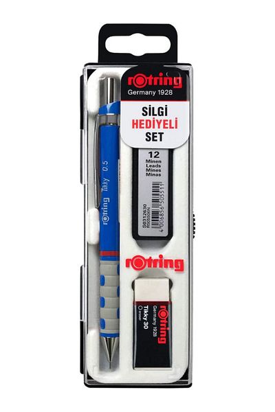 Rotring ROTRING TİKKY 0.5 mm NIB PEN + NIB AND ERASER GIFT SET - BLUE