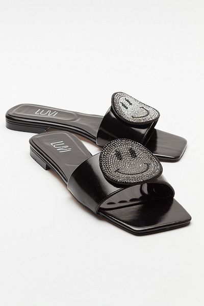 LuviShoes YAVN Black Stone Women's Slippers
