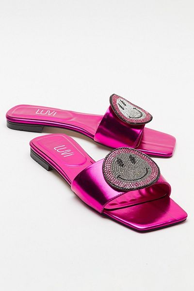 LuviShoes Papuci de damă YAVN Fuchsia Stone