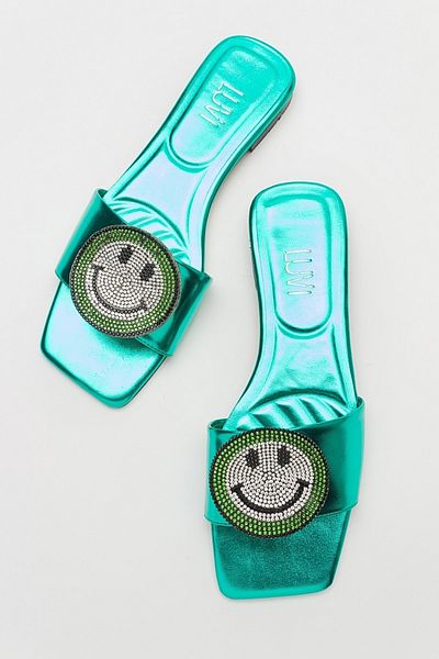 LuviShoes Γυναικείες παντόφλες YAVN Green Stone