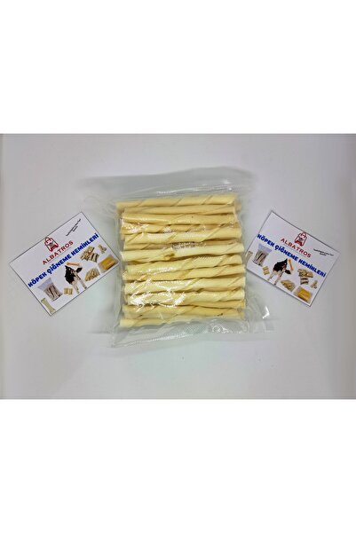 Genel Markalar En Kalın Jumbo Mega Kalın Sütlü Beyaz Burgu Çubuk 100 Adet Köpek Kemirme Çiğneme Kemiği