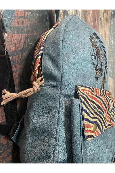 Street Bag Rucsac cu broderie nativ americană Rucsac de călătorie zilnic etnic autentic boem