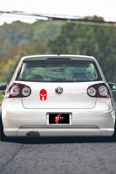 MegaSticker Mască Spartan Auto, Motocicletă, Cască, Laptop, Autocolant Parbriz 14x8 Cm