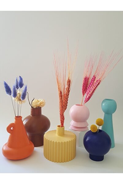 ÇAĞATÖLYE Silikon Kalıp 6'lı Minik Vazo Ve Şamdan Seti Silikon Kalıbı