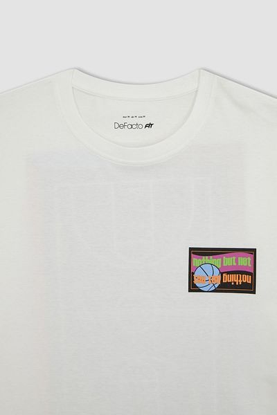 DeFacto Fit Oversize Fit Crew Neck Back Printed Short Sleeve T-Shirt A7053ax23hs