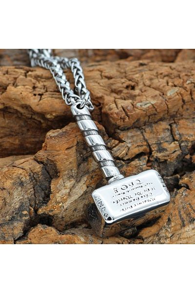 Viking Thor Hammer Mjollnir Norse Mythology Odin 316l Steel Necklace