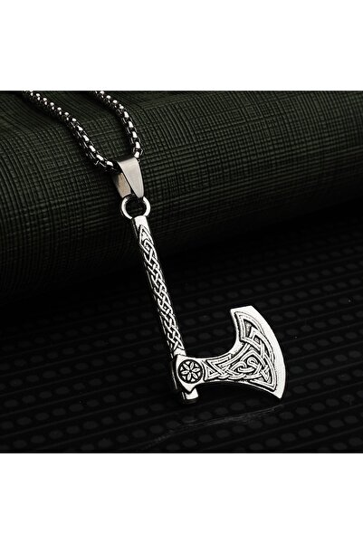 Viking قلادة من الفولاذ بتصميم إسكندنافي إسكندنافي