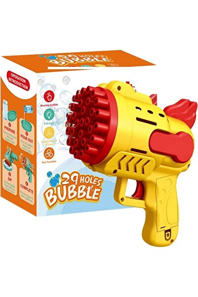 Genel Markalar HOLES BUBBLES GUN 29 DELİKLİ ÇOKLU KÖPÜK ATAN TABANCA SARI KÖP...