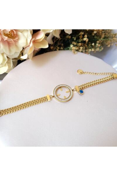 MİHREM Çelik Gold Renk Çeyrek Altınlık Bileklik