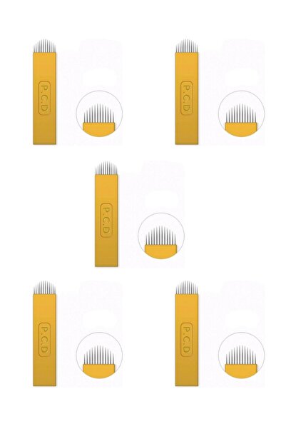 iğnem Set de 5 ace de microblading Pcd galben auriu cu 12 pini U
