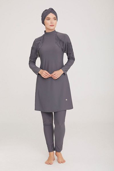 Remsa Mayo Lycra Fully Covered Hijab Swimsuit Ramira 4105 Anthracite Remsa Swimsuit