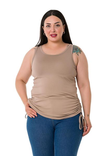 DISENTIS MODEST Large Size Thick Strap Viscose Mink Body with Tunnels on the Sides