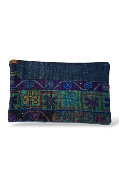 Ottoman Pouffe Art Deco ''özel Seri Halı'' El Dokuması Vintage Bohem Otantik Kırlent Minder 30x50cm [12]