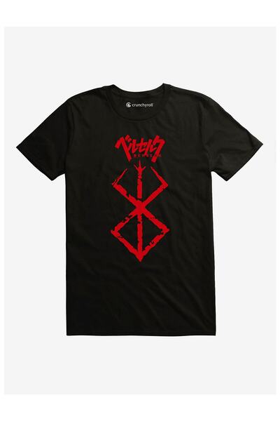 GALASHOP تي شيرت أسود للجنسين برمز Berserk