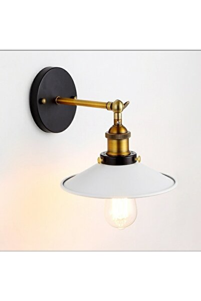 Dylight شمعدان حائط أبيض بهلواني مفصلي معدني عتيق