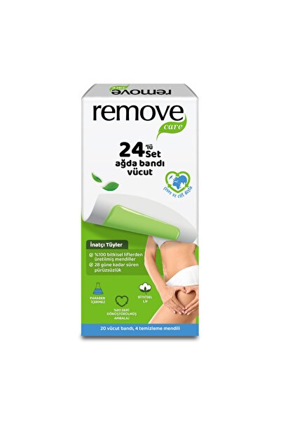 remove Vücut Ağda Bandı İnatçı ve Sık Tüyler - 24'lü - 24'lü
