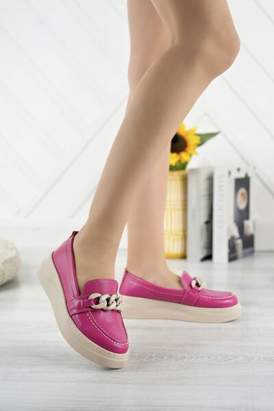 Freemax Pantofi Oxford ușori, confortabili, fucsia