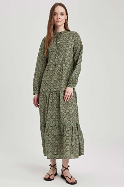 DeFacto Rochie cu mânecă lungă 100% bumbac