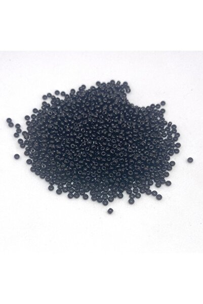 Bi hızlı Cam Kum Boncuk Çekoslovakya Boncuğu ( 11/0 ) 2 mm 10 gram Siyah Renk