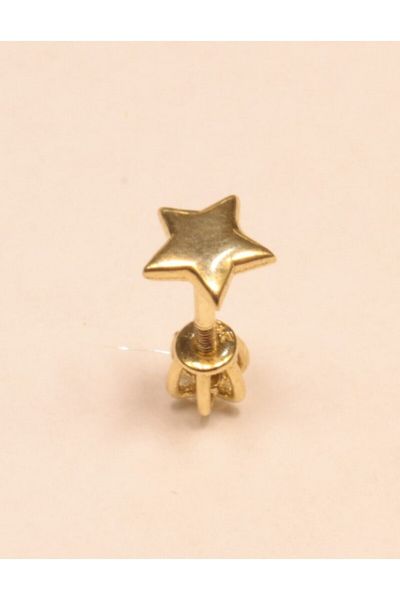Hakan Güler Kuyumculuk 14 Carat Gold Piercing Tragus Earrings