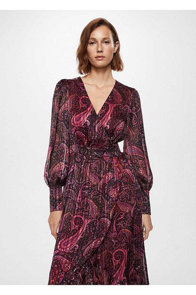 MANGO Woman Φόρεμα Flounce Paisley