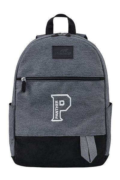 Panther Elemantal Gray Black Two-Compartment Backpack 4296