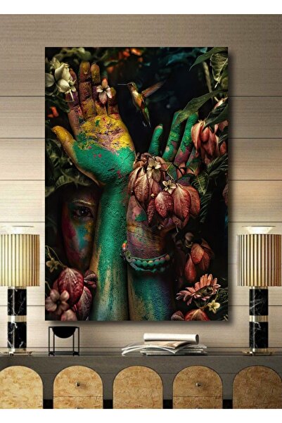 ALAMODECOR Tablou pe pânză cu tematică peisaj natural tropical 3D