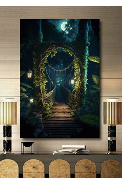 ALAMODECOR Tablou pe pânză cu tematică peisaj natural tropical 3D
