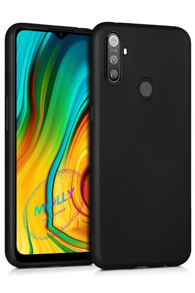 Molly Technology Realme C3 İçin Siyah Mat Silikon Kılıf