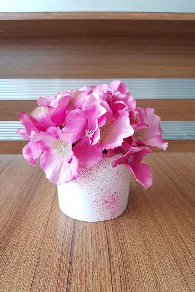 adresiburasi Beton أزرق بلون الكوبالت ıda زهرة طاولة من زهور الأوركيد الاصطناعية باللون الفوشيا