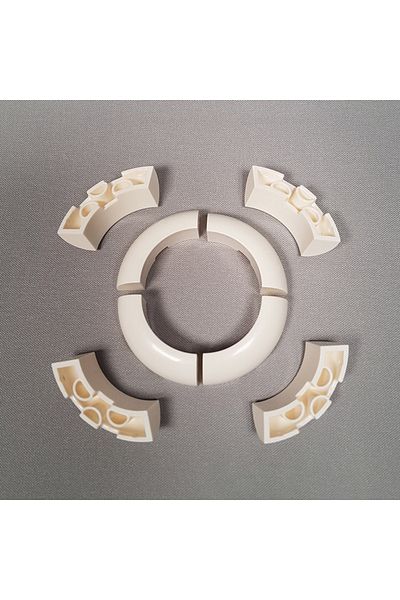 LEGO Creator Accessory Brick Round 3 x 3 x 1 Round Corner Brick White 4 pieces to send