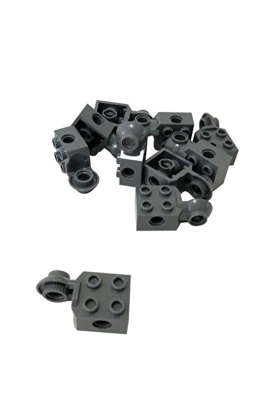 LEGO Aksesuar Technic Brick 2 x 2 Koyu Gri Joint Yarı Soket Eklem Tuğla 3 ade...
