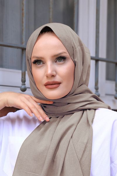 Stella Eşarp Stonewashed Organic Cotton Shawl Milk Coffee